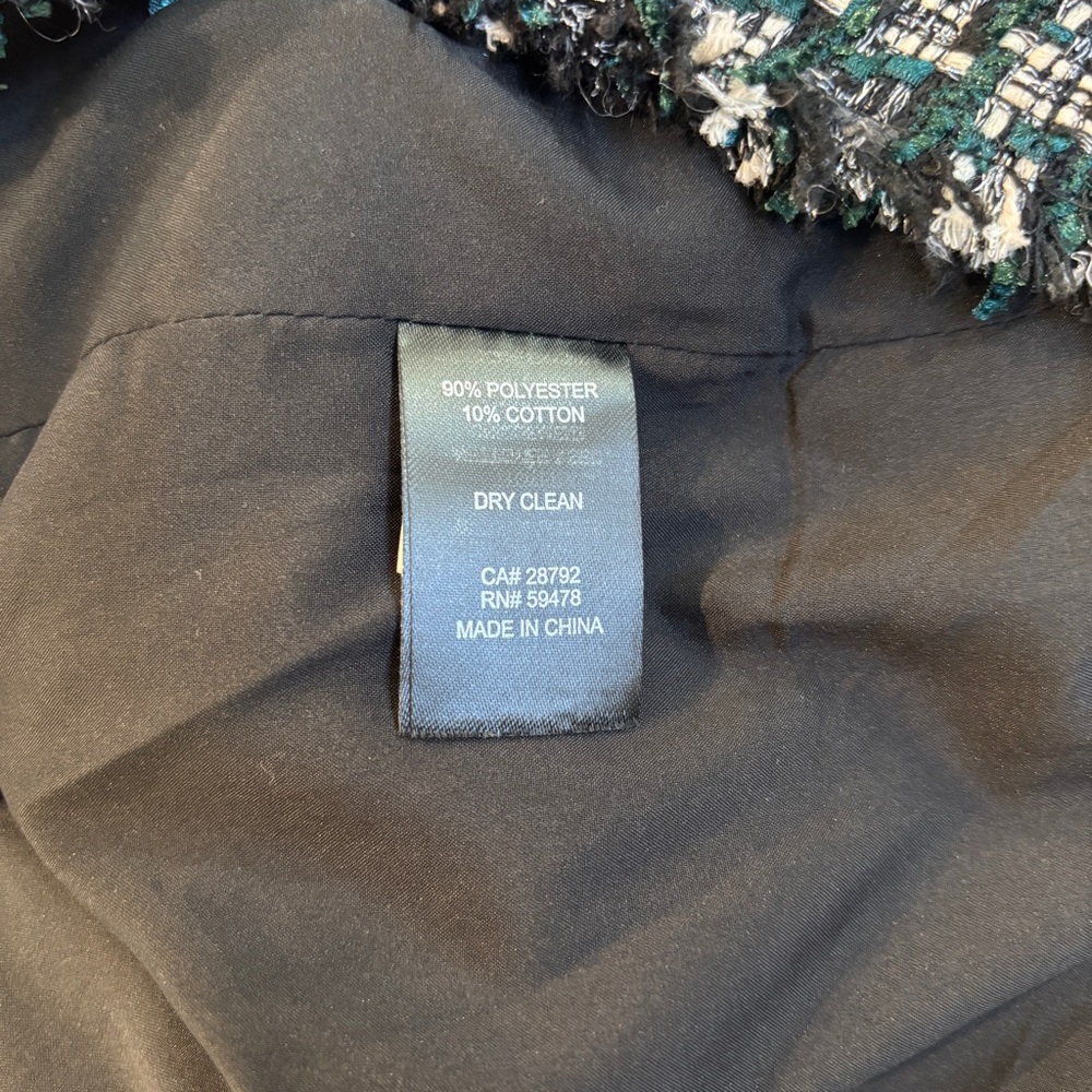 Rachel Zoe Green Tweed Blazer - Picture 6 of 6